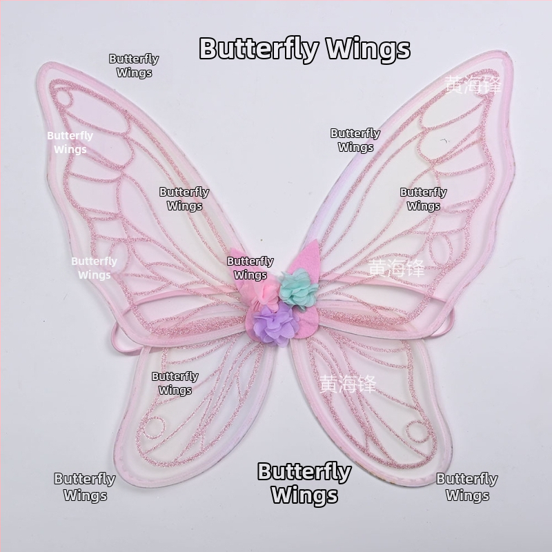 3D φτερά πεταλούδας για κοστούμι, διακοσμητικό πίσω μέρος με γκλίτερ για σκηνικές εμφανίσεις