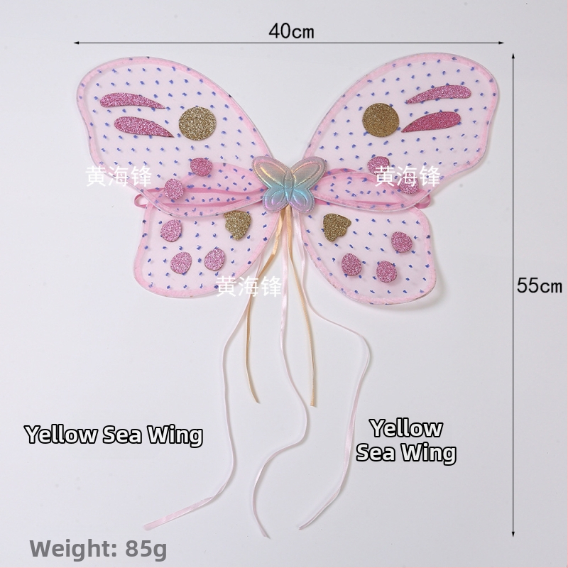 3D φτερά πεταλούδας για κοστούμι, διακοσμητικό πίσω μέρος με γκλίτερ για σκηνικές εμφανίσεις
