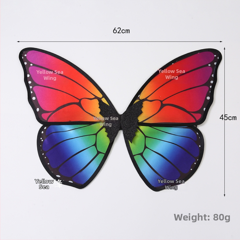 3D φτερά πεταλούδας για κοστούμι, διακοσμητικό πίσω μέρος με γκλίτερ για σκηνικές εμφανίσεις