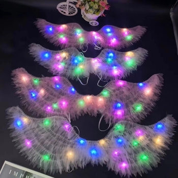 Le again LED gaismas tauriņa spārni no auduma, rotaļlieta meitenēm 4–6 gadu vecumā (Zīmols: Le again; Materiāls: Audums; Vecums: 4–6 gadi; Funkcijas: Gaismas)