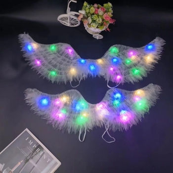 Le again LED gaismas tauriņa spārni no auduma, rotaļlieta meitenēm 4–6 gadu vecumā (Zīmols: Le again; Materiāls: Audums; Vecums: 4–6 gadi; Funkcijas: Gaismas)