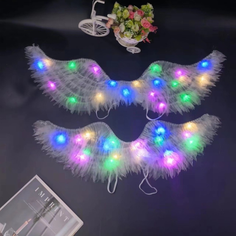 Le again LED gaismas tauriņa spārni no auduma, rotaļlieta meitenēm 4–6 gadu vecumā (Zīmols: Le again; Materiāls: Audums; Vecums: 4–6 gadi; Funkcijas: Gaismas)