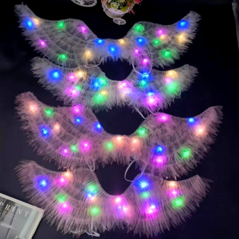 Le again LED gaismas tauriņa spārni no auduma, rotaļlieta meitenēm 4–6 gadu vecumā (Zīmols: Le again; Materiāls: Audums; Vecums: 4–6 gadi; Funkcijas: Gaismas)