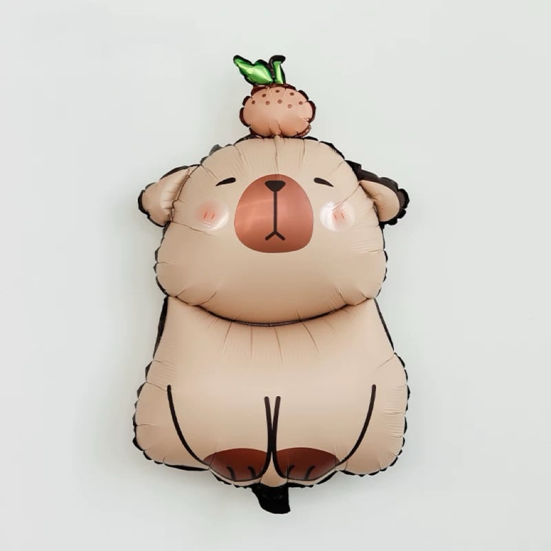 Μπαλόνι από αλουμινόφυλλο με σχέδιο καπιμπάρα για διακόσμηση παιδικών γενεθλίων