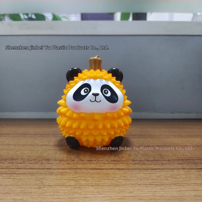 Gaismas atslēgu piekariņš ar panda-durian figūru, patīkama augļu sērija, materiāls viskoze, iepakojums OPP maisiņā, piemērots vecuma diapazonam 15–35 gadi