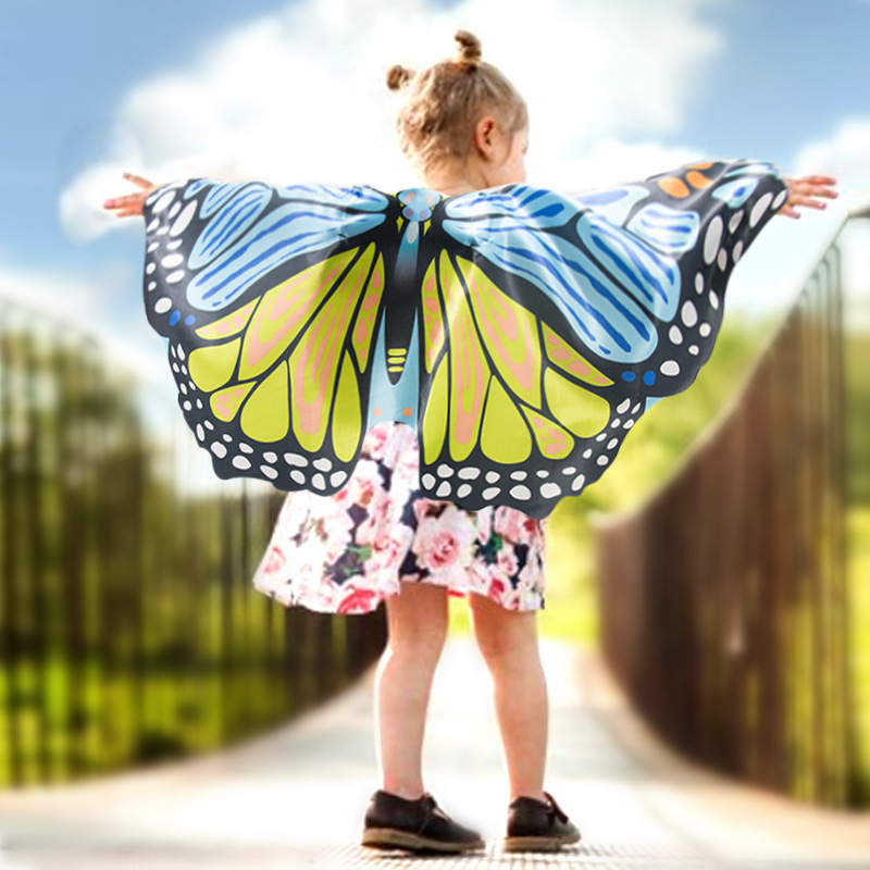 Μανδύας με φτερά πεταλούδας για παιδικό κοστούμι – αξεσουάρ παράστασης και πάρτι, διαθέσιμη προσαρμογή