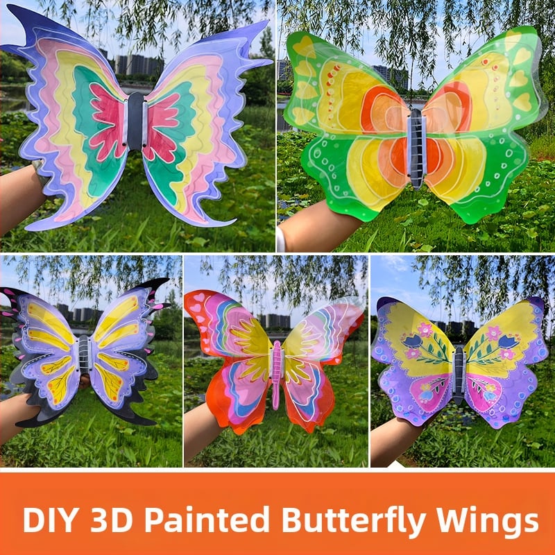 Χειροποίητο αξεσουάρ φτερού πεταλούδας με φώτα, με κίνηση φτερών, εκπαιδευτικό αξεσουάρ μεταμφίεσης για παιδιά