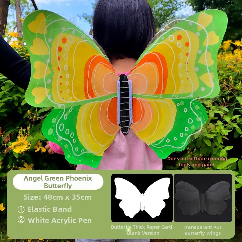 Χειροποίητο αξεσουάρ φτερού πεταλούδας με φώτα, με κίνηση φτερών, εκπαιδευτικό αξεσουάρ μεταμφίεσης για παιδιά