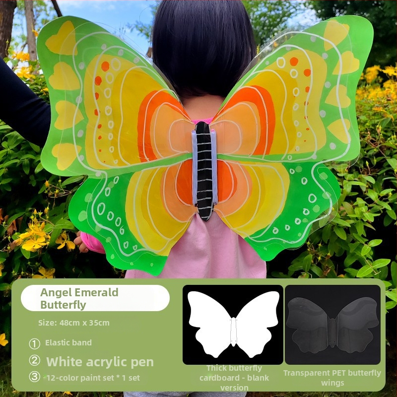 Χειροποίητο αξεσουάρ φτερού πεταλούδας με φώτα, με κίνηση φτερών, εκπαιδευτικό αξεσουάρ μεταμφίεσης για παιδιά