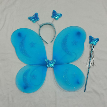 Aripi de înger pentru copii, accesorii de machiaj, lucrate manual, set de trei piese cu curea pentru spate