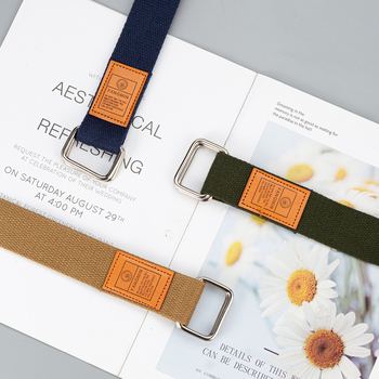 Platneni pojas s dvostrukom kopčom, lagani unisex modni pojas, za sve sezone, ljetno izdanje 2024