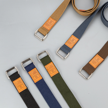 Platneni pojas s dvostrukom kopčom, lagani unisex modni pojas, za sve sezone, ljetno izdanje 2024