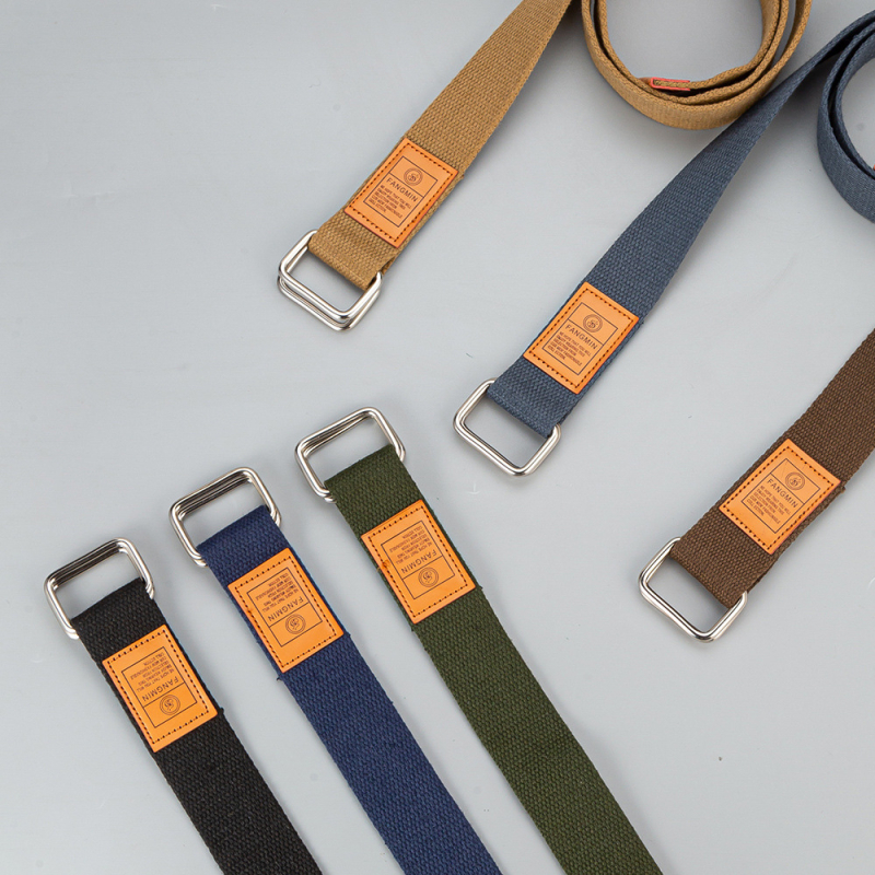 Platneni pojas s dvostrukom kopčom, lagani unisex modni pojas, za sve sezone, ljetno izdanje 2024