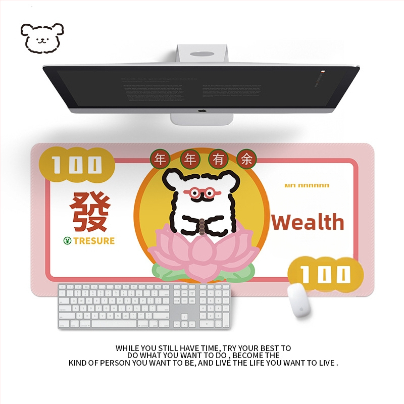 Подложка за бюро от естествен каучук, едностранна, с калкулаторна подложка за мишка, термичен трансфер, OEM персонализация