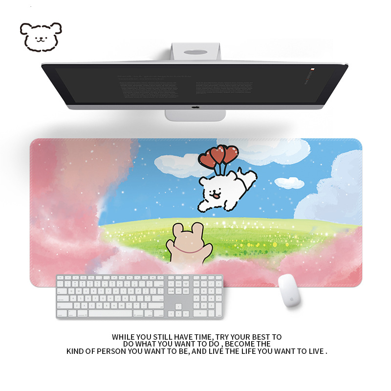 Подложка за бюро от естествен каучук, едностранна, с калкулаторна подложка за мишка, термичен трансфер, OEM персонализация