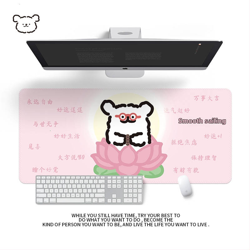 Подложка за бюро от естествен каучук, едностранна, с калкулаторна подложка за мишка, термичен трансфер, OEM персонализация