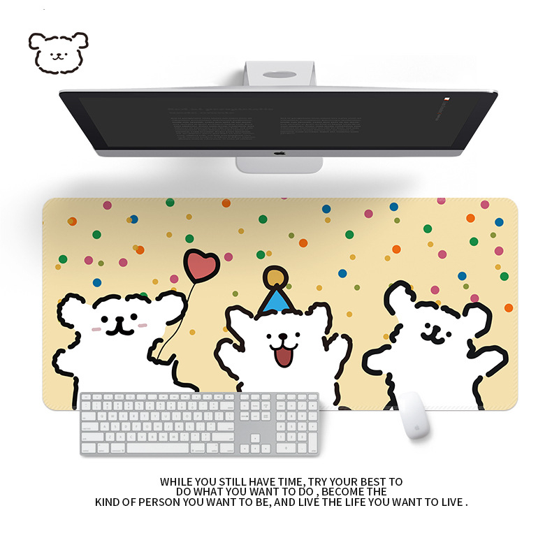 Подложка за бюро от естествен каучук, едностранна, с калкулаторна подложка за мишка, термичен трансфер, OEM персонализация