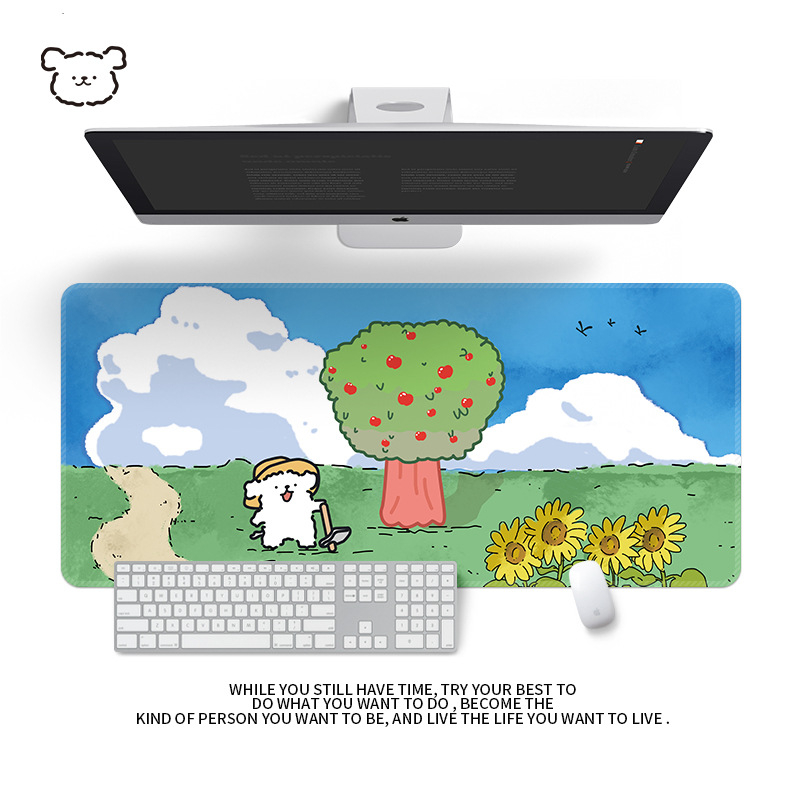 Подложка за бюро от естествен каучук, едностранна, с калкулаторна подложка за мишка, термичен трансфер, OEM персонализация