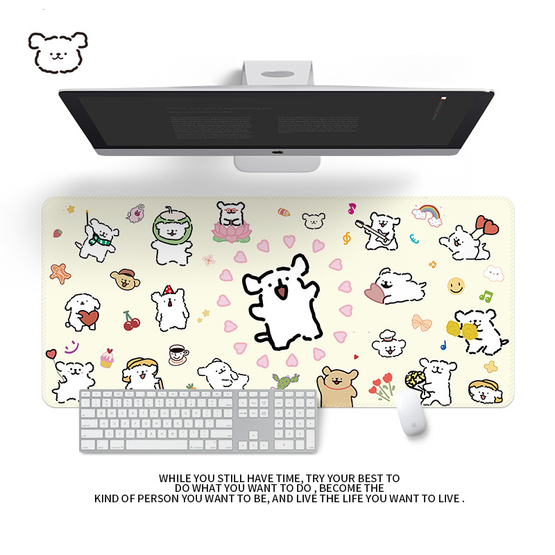 Подложка за бюро от естествен каучук, едностранна, с калкулаторна подложка за мишка, термичен трансфер, OEM персонализация