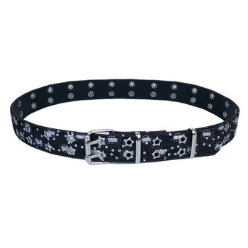 Ženski džinsasti kaiš s kopčom od legure, kopča na iglu, uski širina (<2 cm), originalni dizajn, proljeće 2025, vezenje i prorezani detalji