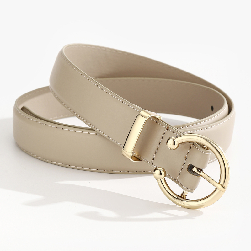 Ženski kaiš od PU kože s kružnom kopčom i iglom, vintage stil, svakodnevni dekorativni pojas za struk, duljina 110-120 cm, širina 2-4 cm