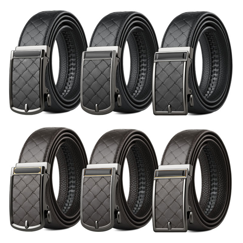 Muški reverzibilni remen - od prve sloje prave kože, automatska kopča od legiranog materijala, širina 2-4 cm