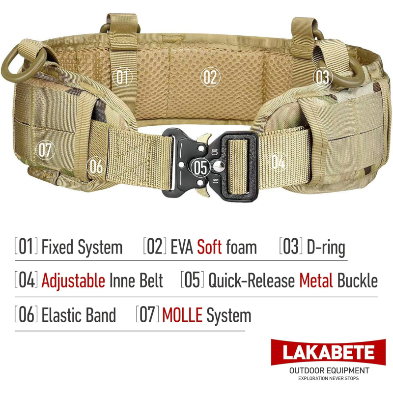 Molle Cobra taktički pojas za trening od najlona, kopča od legure, zatvaranje na gumb, širina preko 4 cm, ručno izrađen dizajn