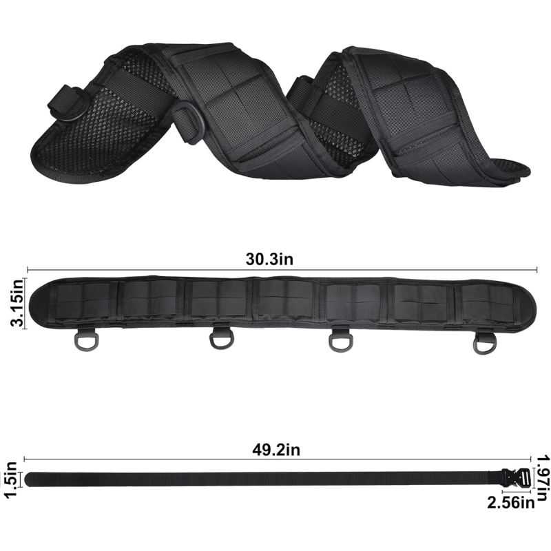 Molle Cobra taktički pojas za trening od najlona, kopča od legure, zatvaranje na gumb, širina preko 4 cm, ručno izrađen dizajn