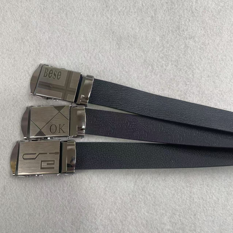 Muški kaiš s plastičnim remenom, automatska kopča od željeza, širina 2–4 cm, novi kineski stil, elektroplatirani završetak