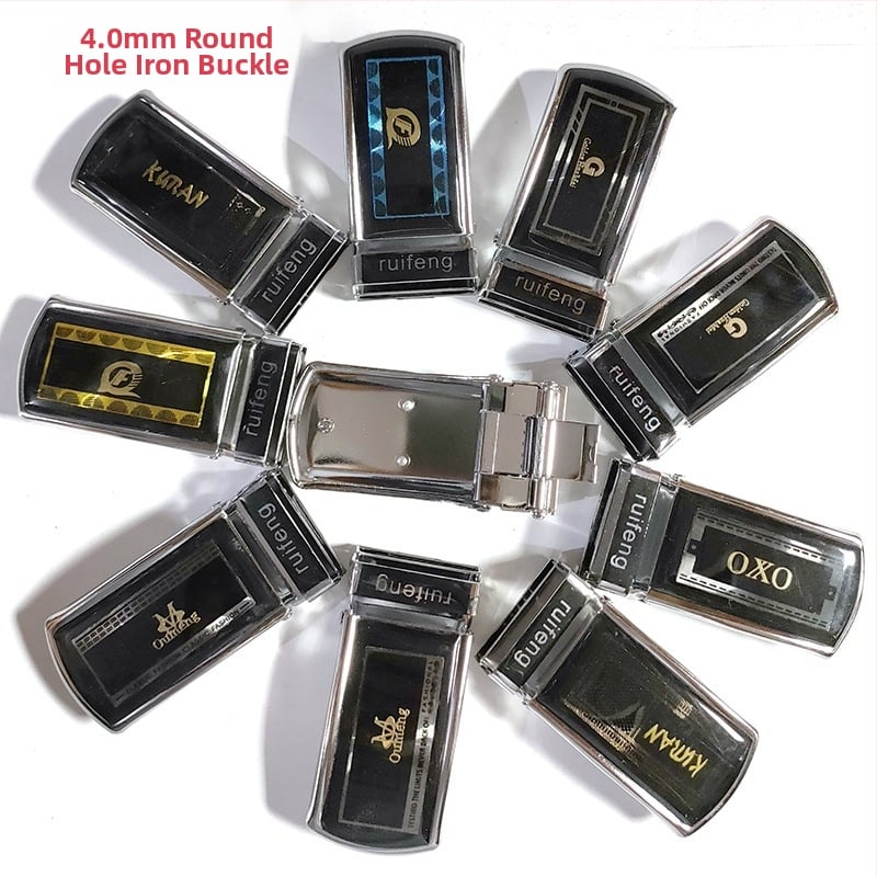 Ανδρική αγκράφα ζώνης από κράμα – τετράγωνο σχήμα, λεία αγκράφα με κούμπωμα πλάκας, επιχειρηματικό στυλ