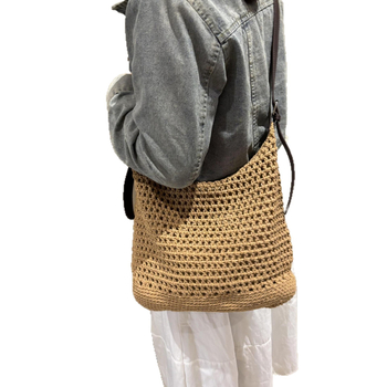 Kasdieninė medvilninė austinė tote krepšys su užtrauktuku kišene