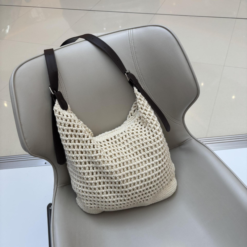 Kasdieninė medvilninė austinė tote krepšys su užtrauktuku kišene