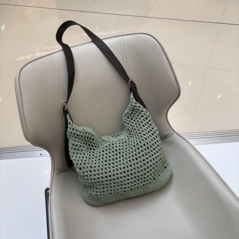 Kasdieninė medvilninė austinė tote krepšys su užtrauktuku kišene