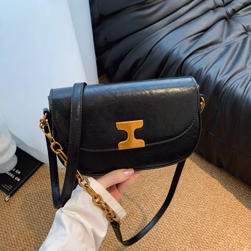 PU odos saddle rankinė, miesto minimalistinis stilius, horizontali kvadratinė forma, magnetinis užsegimas