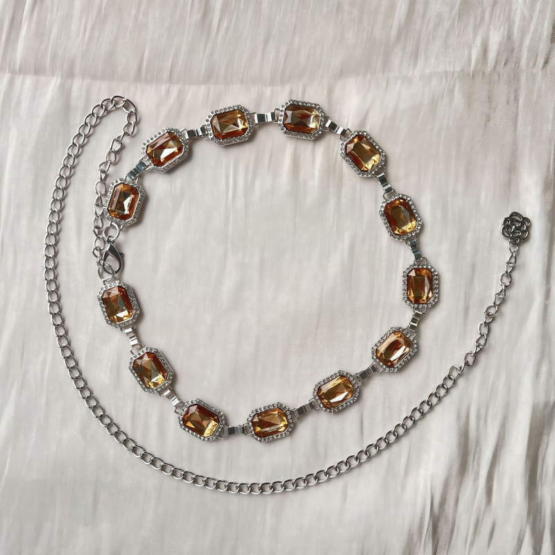 Ženski lanac za struk, metal, duljina 100 cm, širina 3 cm, etnički stil