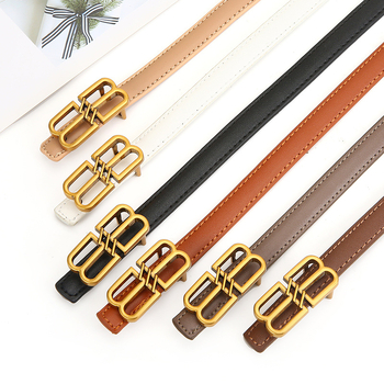 FANXITE ženski kožni kaiš za haljine — kopča od legure, glatko zatvaranje, širina 2-4 cm (Materijal: prava koža; Kopča: legura; Zatvaranje: glatko; Širina: 2-4 cm)