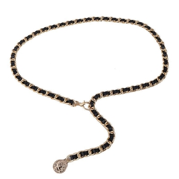 Metāla vidukļa ķēde sievietēm – universāls stils, garums 105 cm