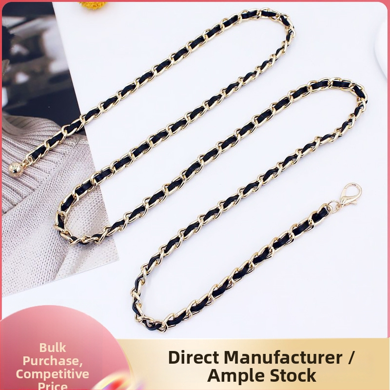 Metāla vidukļa ķēde sievietēm – universāls stils, garums 105 cm