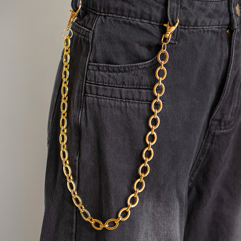 Metāla vidukļa ķēde, hip-hop stils, ar vienu cilpu jostai, platums <2 cm, universāls (Metal; Hip Hop; Single Loop; Width <2 cm; Unisex)