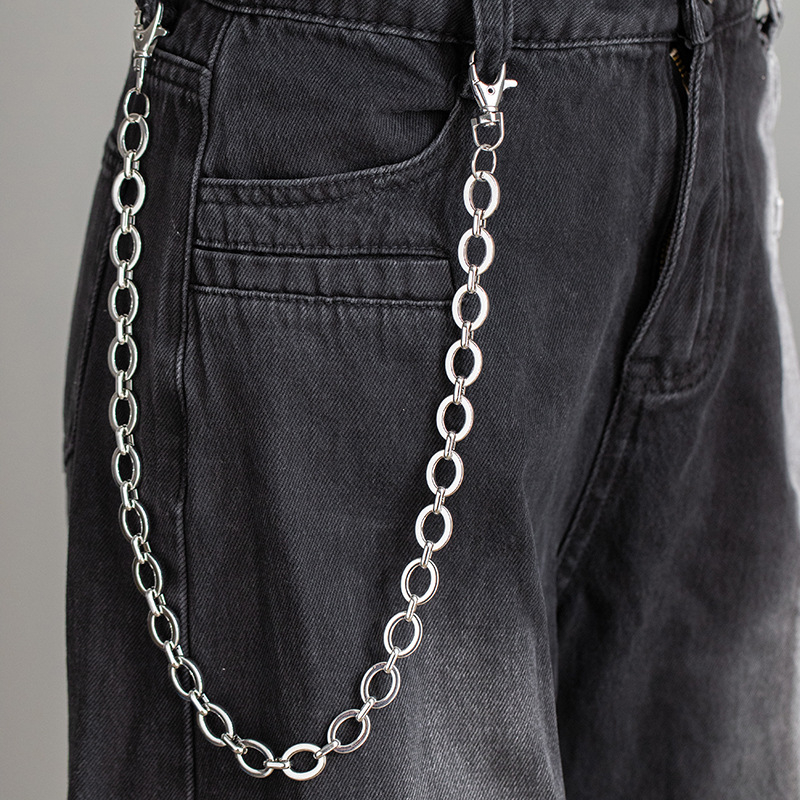 Metāla vidukļa ķēde, hip-hop stils, ar vienu cilpu jostai, platums <2 cm, universāls (Metal; Hip Hop; Single Loop; Width <2 cm; Unisex)