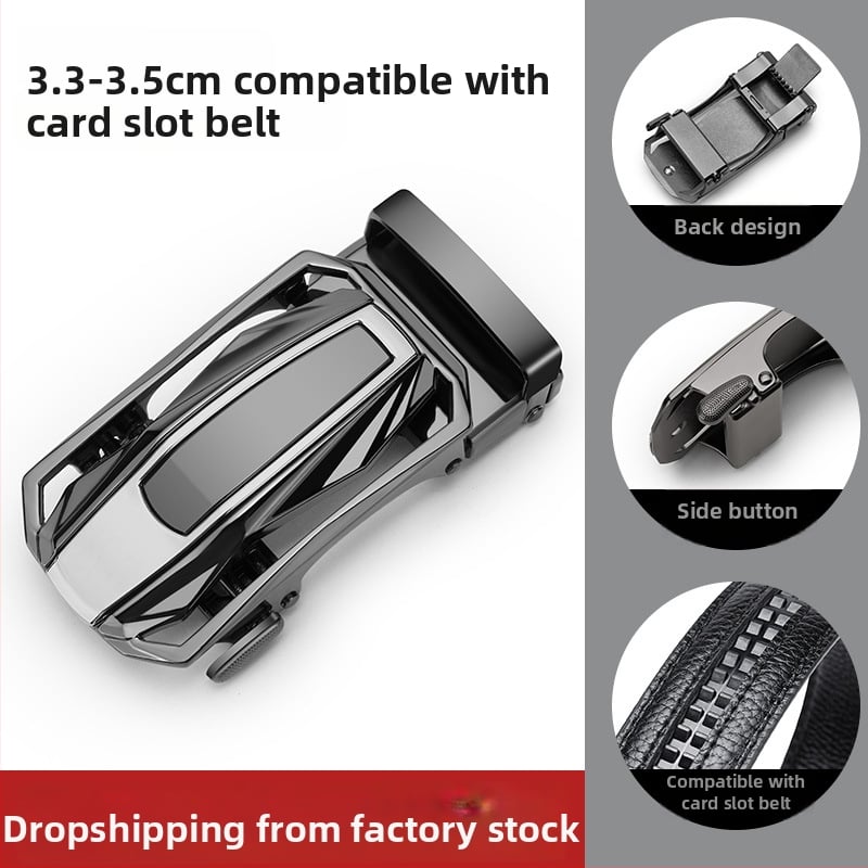 Cataramă automată pentru curea, bărbați — aliaj, formă dreptunghiulară, stil business