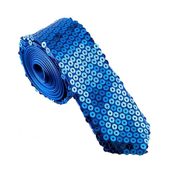 Γραβάτα unisex με παγιέτες και λαμπερό εφέ, μονοχρωματικό σχέδιο, στυλ βέλους, εκτύπωση πολυεστερικού νημάτος