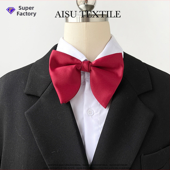 Γραβάτα-φιόγκος για άνδρες, τύπος βέλος, κορεατική έκδοση; πολυεστέρας ύφασμα; μονοχρωματικό σχέδιο; Jacquard ύφανση