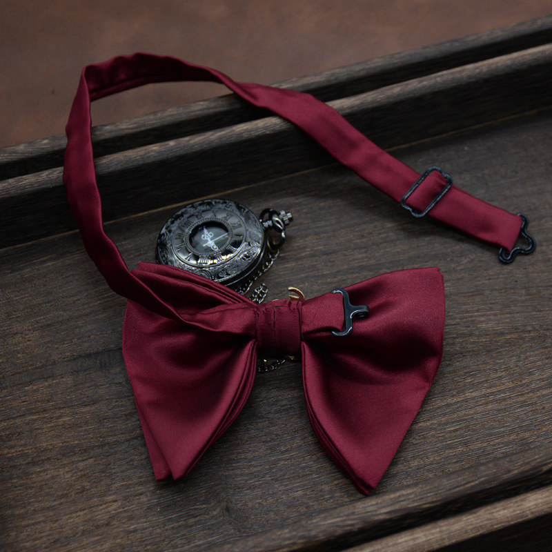 Γραβάτα-φιόγκος για άνδρες, τύπος βέλος, κορεατική έκδοση; πολυεστέρας ύφασμα; μονοχρωματικό σχέδιο; Jacquard ύφανση