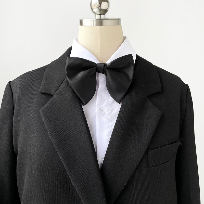 Γραβάτα-φιόγκος για άνδρες, τύπος βέλος, κορεατική έκδοση; πολυεστέρας ύφασμα; μονοχρωματικό σχέδιο; Jacquard ύφανση