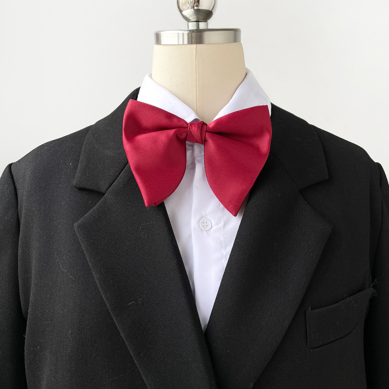 Γραβάτα-φιόγκος για άνδρες, τύπος βέλος, κορεατική έκδοση; πολυεστέρας ύφασμα; μονοχρωματικό σχέδιο; Jacquard ύφανση