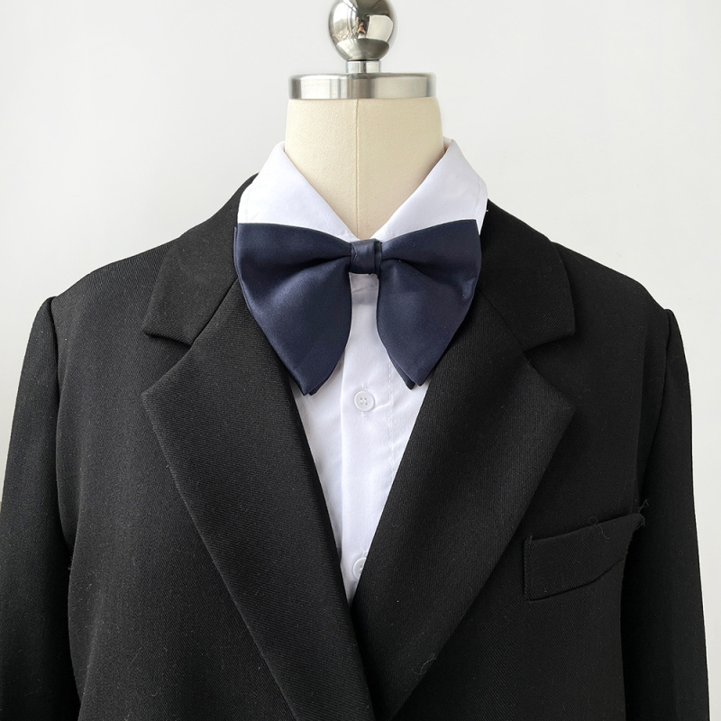 Γραβάτα-φιόγκος για άνδρες, τύπος βέλος, κορεατική έκδοση; πολυεστέρας ύφασμα; μονοχρωματικό σχέδιο; Jacquard ύφανση