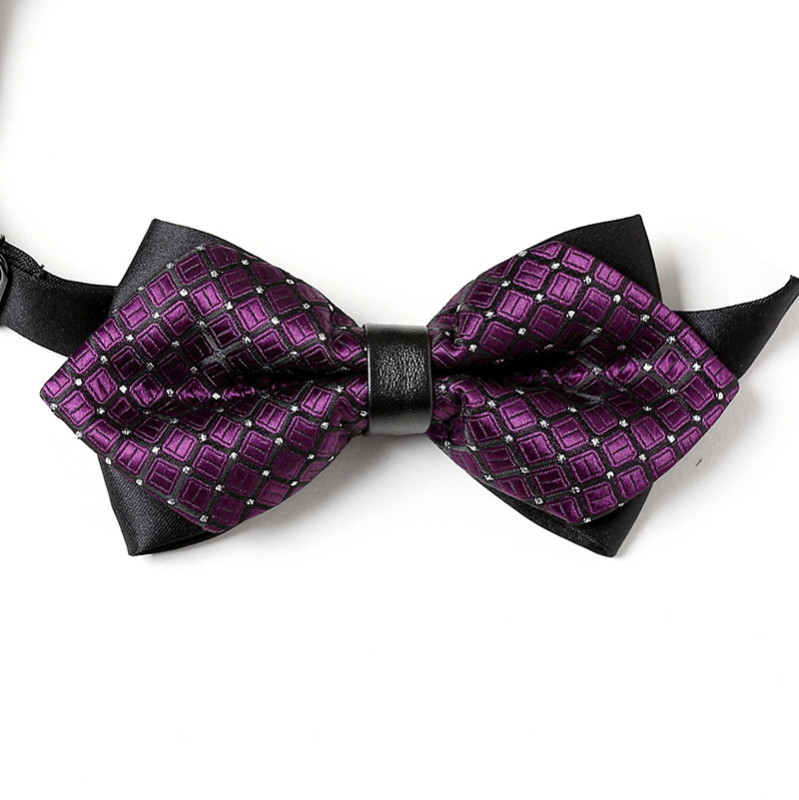 Παπιγιόν για κοστούμι, επιχειρηματικό στυλ, χωρίς αγκράφα, ανδρικού τύπου βέλος, μονοχρωμία