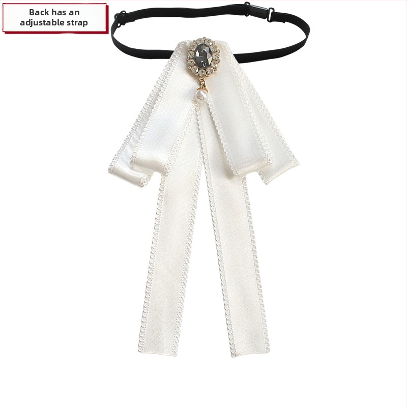 Λουλούδι για κολάρο με φιόγκο στρας, κράμα, μονόχρωμο, κορεατικό στυλ, ύφασμα βαμμένο με νήματα