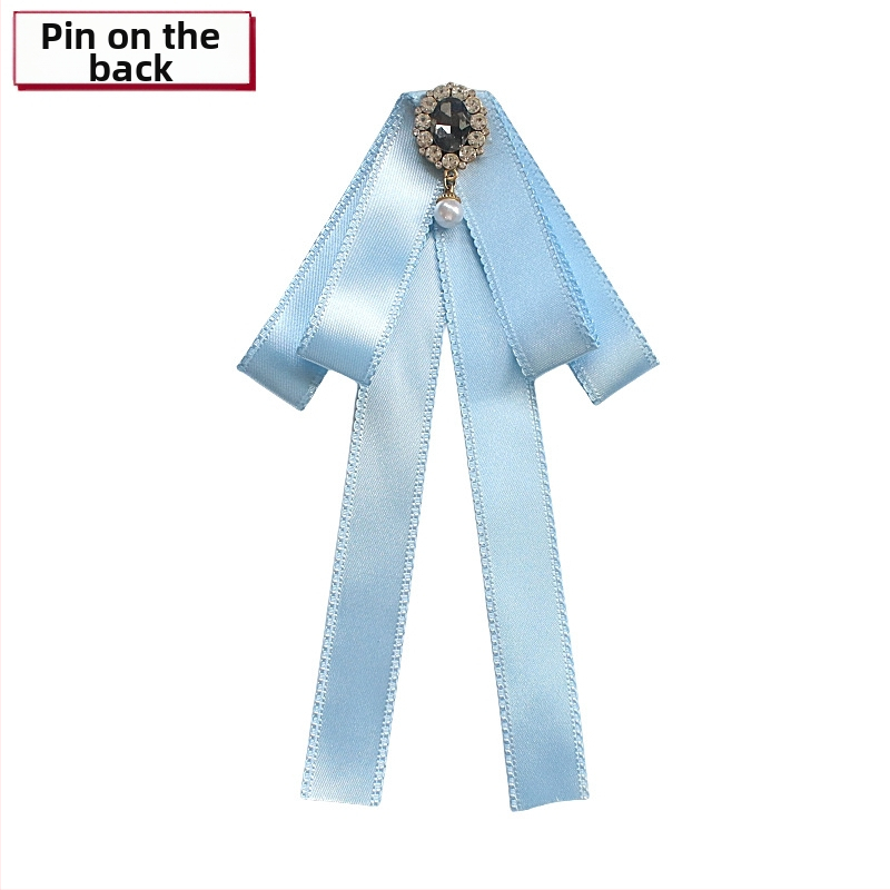 Λουλούδι για κολάρο με φιόγκο στρας, κράμα, μονόχρωμο, κορεατικό στυλ, ύφασμα βαμμένο με νήματα